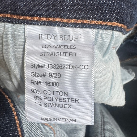 Judy Blue Women's Straight Leg Jeans - Dark Blue - Picture 6 of 11